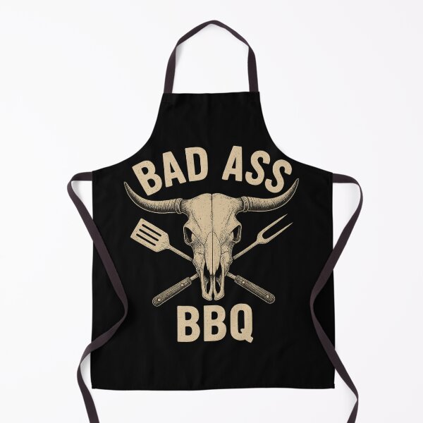 Item preview, Bad Ass BBQ T-Shirt – Cow Skull & Grill Tools Design for True Pitmasters T-Shirt designed and sold by jnct-shirts.