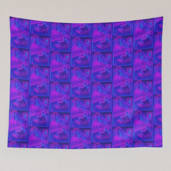 Item preview, Dreaming under Neon Fuji designed and sold by Neo-Ukiyo-Wave.