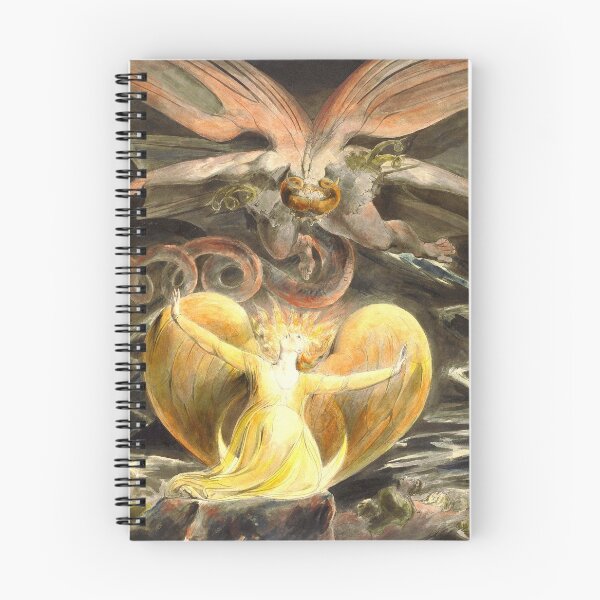 Item preview, HD The Big Red Dragon, (serie - number 1 of 4) by William Blake HIGH DEFINITION  (original colors) designed and sold by MINDTHECHERRY.