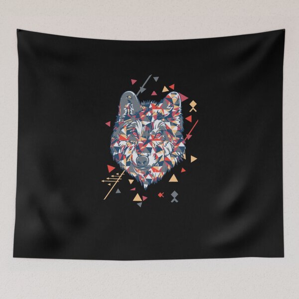 Item preview, Abstract Art Style Wild Wolf  designed and sold by PrintPress.