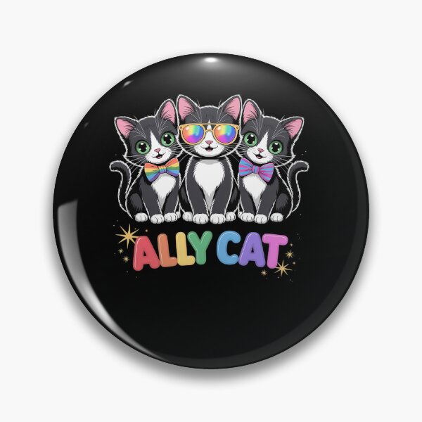 Item preview, Ally Cat Funny Cat Rainbow Gay Pride Flag LGBTQ Pride Month designed and sold by HaileyRobel.