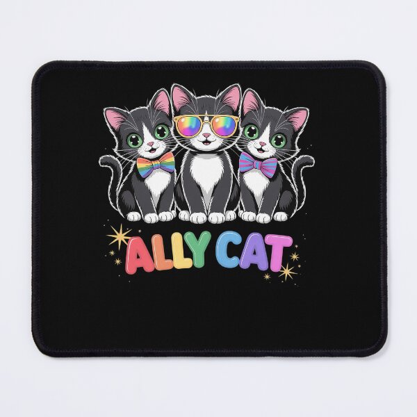 Item preview, Ally Cat Funny Cat Rainbow Gay Pride Flag LGBTQ Pride Month designed and sold by HaileyRobel.