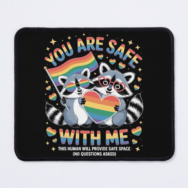 Item preview, You Are Safe With Me Funny Raccoon Possum Pride Month LGBTQ designed and sold by AmparoBoyle.