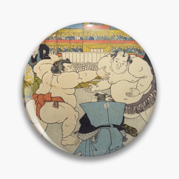 Artikelvorschau, Große Sumo-Turnierszene – Japanische Ukiyo-e-Kunst entworfen und verkauft von Ukiyoe Spirit.