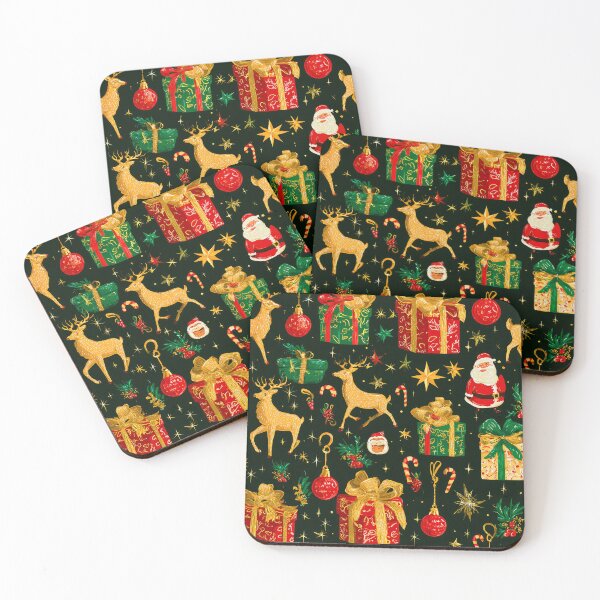 Item preview, Christmas Gifts, Ornaments, Golden Reindeer And Stars Pattern designed and sold by DEC02.