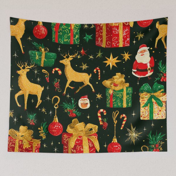 Item preview, Christmas Gifts, Ornaments, Golden Reindeer And Stars Pattern designed and sold by DEC02.