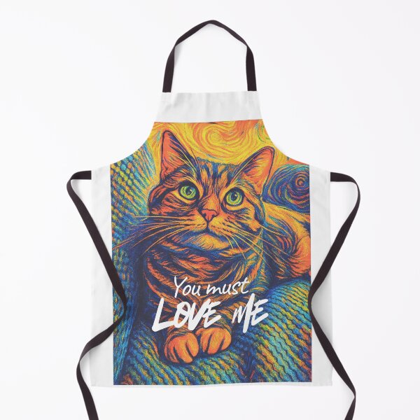 Item preview, You Must Love Me - Funny Cat Meme with Heart and Whiskers designed and sold by GraceMarieandCo.