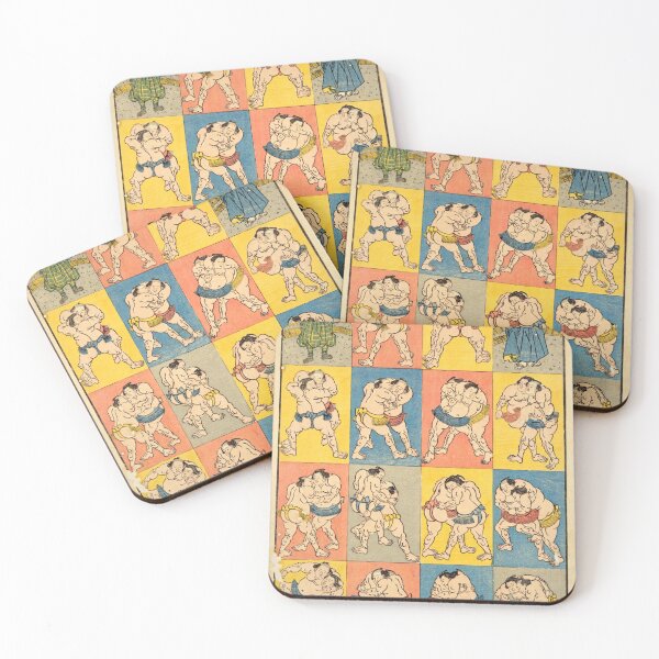 Item preview, Traditional Japanese Sumo Rikishis – Edo Period Ukiyo-e Print designed and sold by Ukiyoe Spirit.