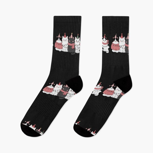 Artikelvorschau, Kawaii Weihnachten graue Katze mit roter Wintermütze entworfen und verkauft von cawtoon.
