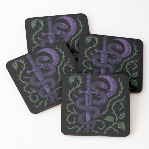 Item preview, Gothic Dagger Snake Crescent Moon Purple Green designed and sold by Sturdust.