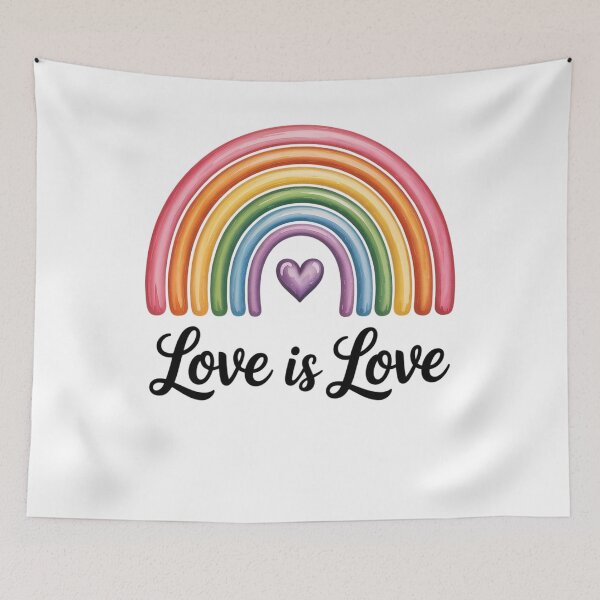 Item preview, Rainbow Love is Love Shirt, Colorful LGBTQ Ally Apparel designed and sold by AmparoBoyle.