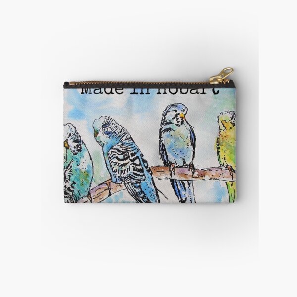 Item preview, Budgies Budgerigars Watercolour Painting Made In Hobart designed and sold by Sarah  Rajkotwala.