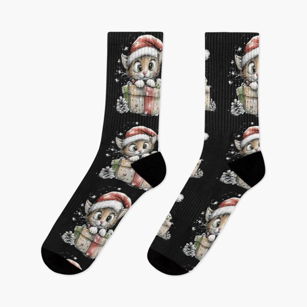 Item preview, Kawaii Christmas Kitten Cozy Winter Design  designed and sold by cawtoon.