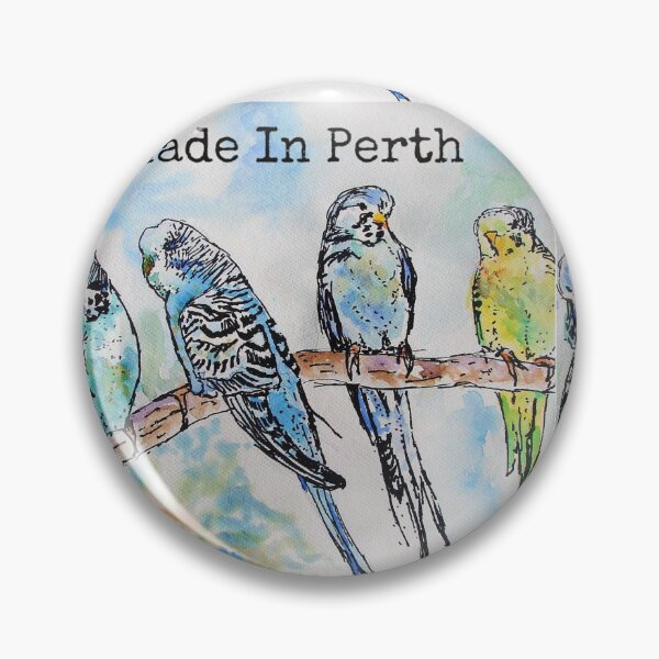 Item preview, Budgies Budgerigars Watercolour Painting Made In Perth designed and sold by Sarah  Rajkotwala.