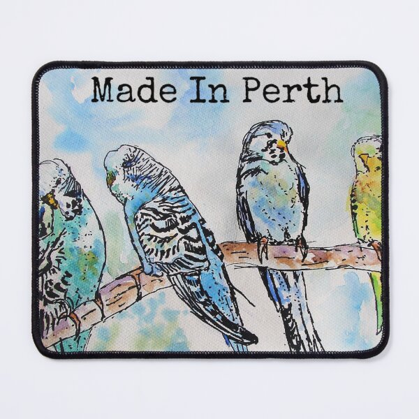 Item preview, Budgies Budgerigars Watercolour Painting Made In Perth designed and sold by Sarah Rajkotwala.