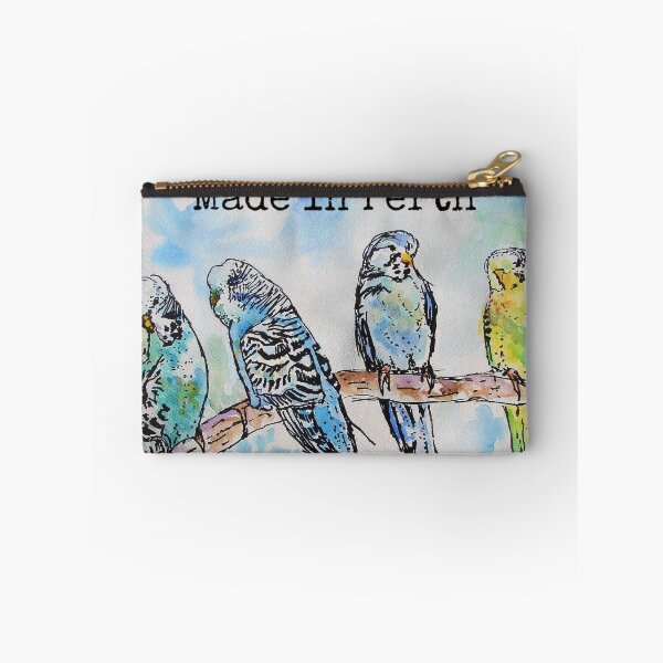 Item preview, Budgies Budgerigars Watercolour Painting Made In Perth designed and sold by Sarah  Rajkotwala.