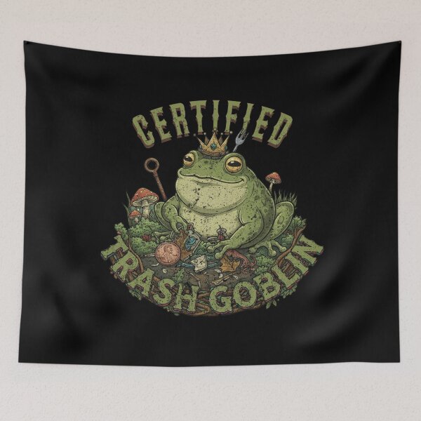 Item preview, Vintage Certified Trash Goblin Frog King | Whimsical Goblincore Aesthetic Design designed and sold by Adam 7ea.