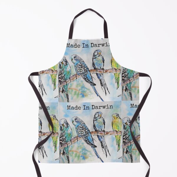 Item preview, Budgies Budgerigars Watercolour Painting Made In Darwin designed and sold by Sarah Rajkotwala.