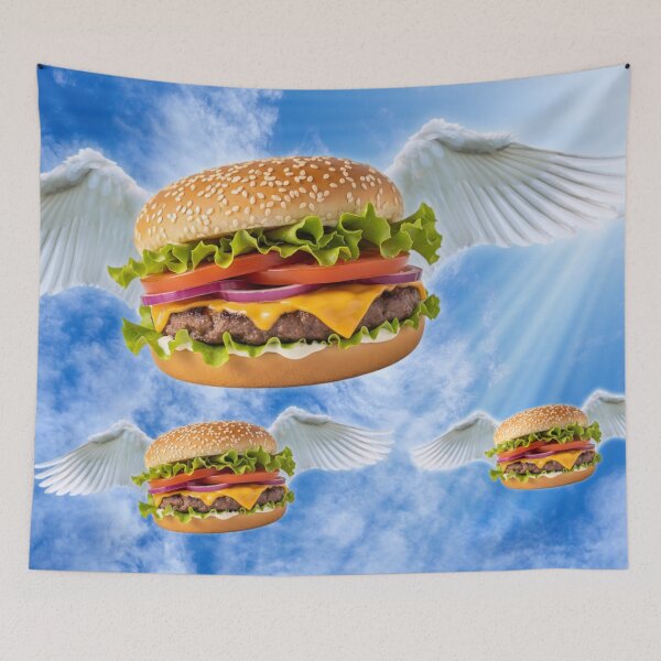 Item preview, Flying Burgers wall art from Bob's Burgers designed and sold by RandomDotPixel.