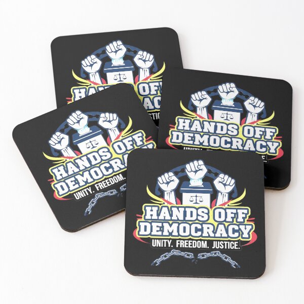 Item preview, Hands Off Democracy – Powerful Political Activism Design designed and sold by Teetreasure2.