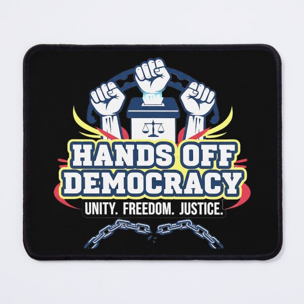 Item preview, Hands Off Democracy – Powerful Political Activism Design designed and sold by Teetreasure2.