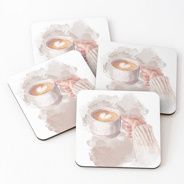 Item preview, Mug with heart, Coffee - Pray - Plan - Repeat designed and sold by GiftableGems.