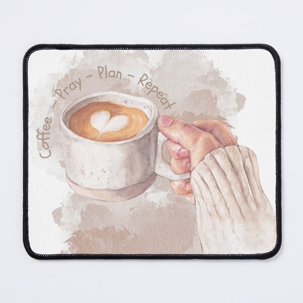 Item preview, Mug with heart, Coffee - Pray - Plan - Repeat designed and sold by GiftableGems.