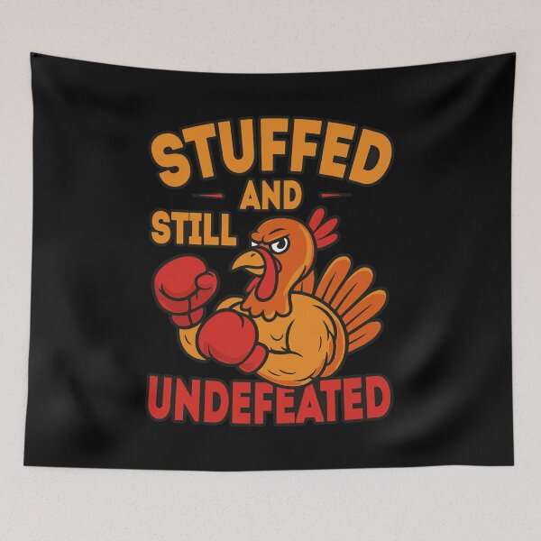 Item preview, Stuffed and Still Undefeated Funny Thanksgiving Boxing designed and sold by TKsTees.