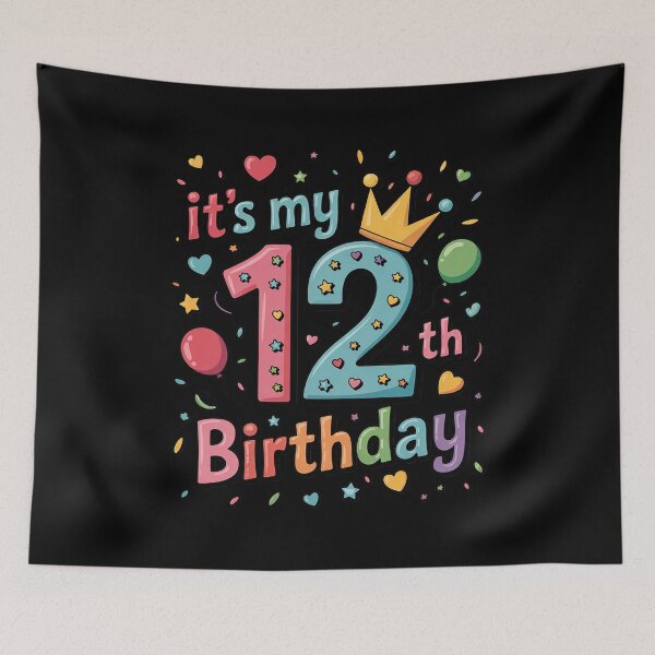 Item preview, It's My 12th Birthday Party Teens Girls 12 Year Old Bday  designed and sold by BeetleMalon.
