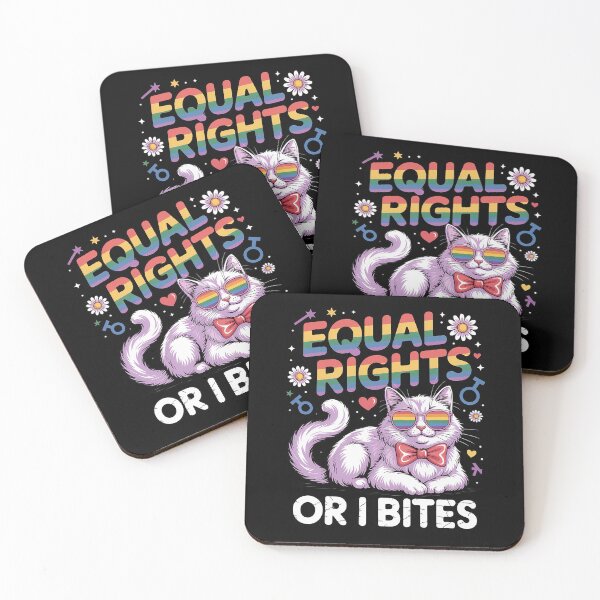 Item preview, LGBT Pride Shirt, Equal Rights or I Bites Shirt, LGBT Cat designed and sold by HaileyRobel.