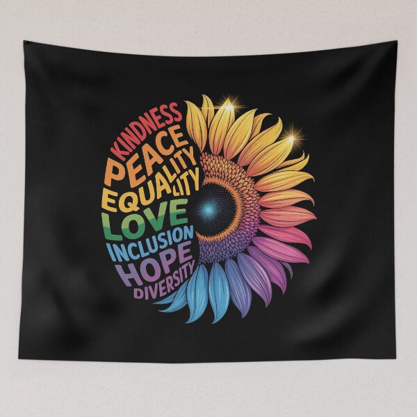 Item preview, Kindness peace equality love hope diversity sunflower designed and sold by MinaReinger.