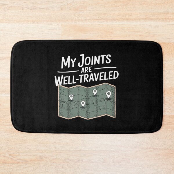 Item preview, My Joints Are Well-Traveled Punny Map Typography designed and sold by August4Laughs25.