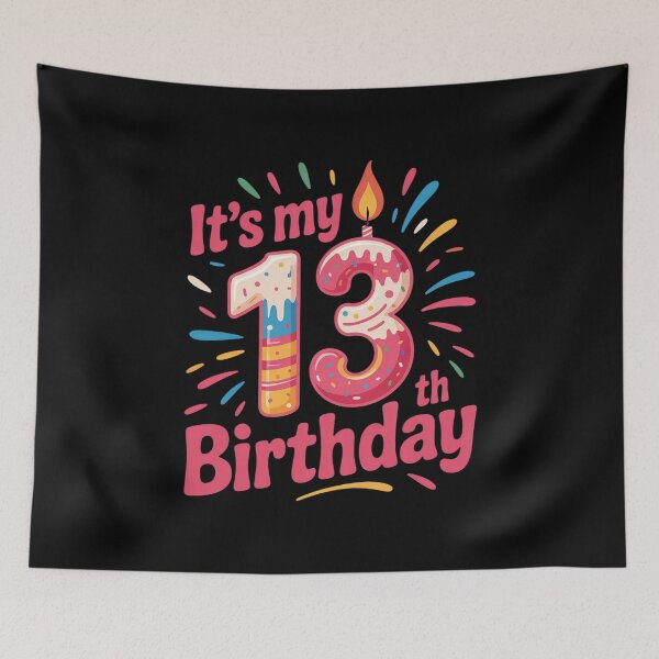 Item preview, It's My 13th Birthday Girls 13 Years Old happy Birthday Kids  designed and sold by BeetleMalon.