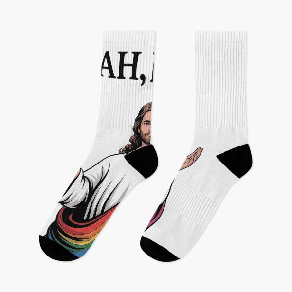 Item preview, Funny LGBT PNG, Ah Men Jesus Pride Sublimation designed and sold by MinaReinger.