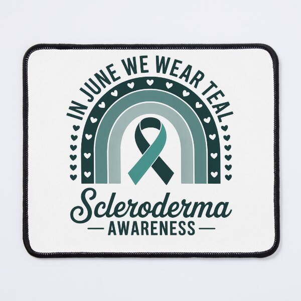 Item preview, Rainbow In June We Wear Teal Scleroderma Awareness Ribbon designed and sold by TrinaEspinoza.