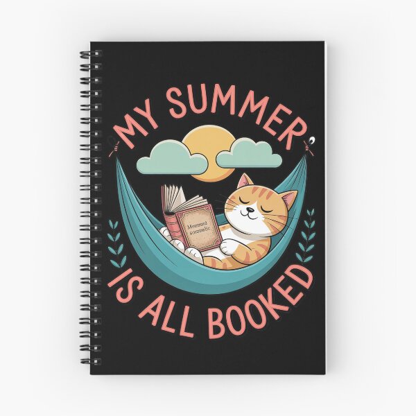Item preview, My Summer Is All Booked Cat Reading Book Funny Summer designed and sold by August4Laughs25.