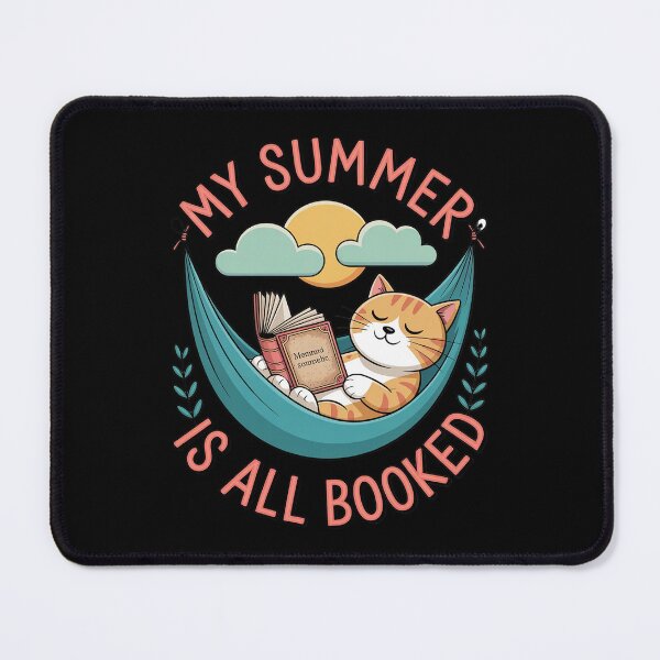 Item preview, My Summer Is All Booked Cat Reading Book Funny Summer designed and sold by August4Laughs25.