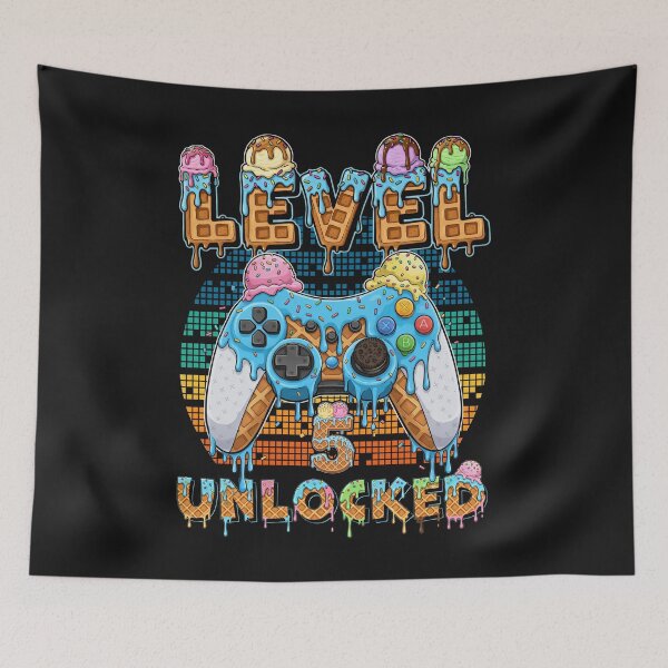 Item preview, Level 5 Unlocked Gamer Birthday Shirt designed and sold by LashondaGreen89.