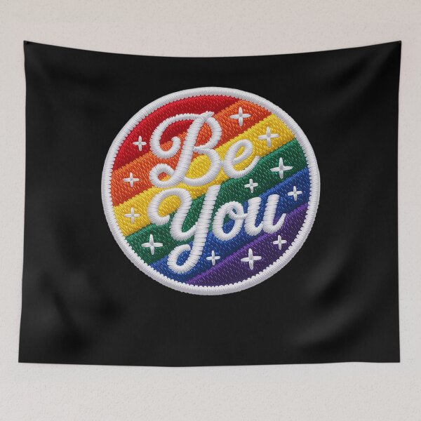 Item preview, Embroidered Be You Rainbow T-Shirt, LGBT Shirt, Pride designed and sold by HaileyRobel.