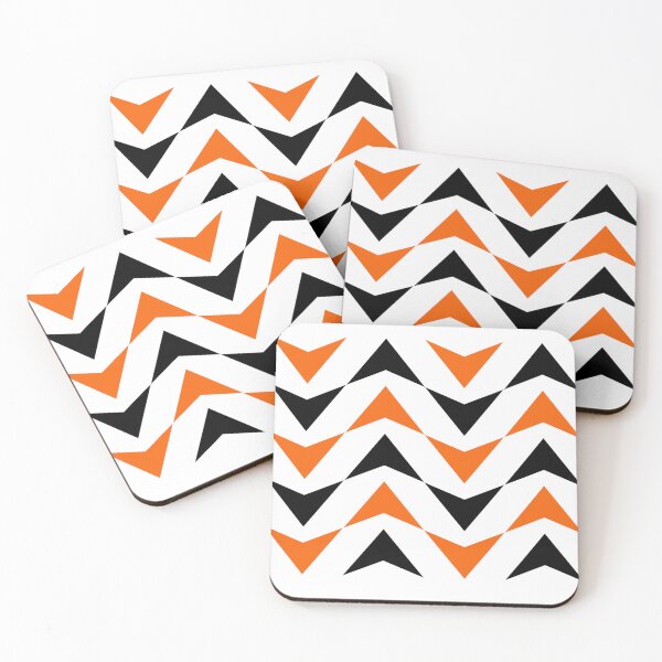 Item preview, Abstract Arrow Shapes Pattern – Black and Orange on White Modern Design designed and sold by Cultradesign.