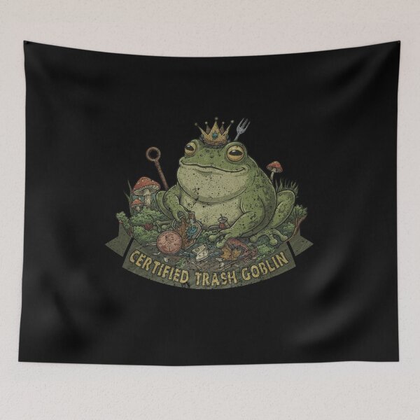 Item preview, Vintage Certified Trash Goblin Frog King | Whimsical Goblincore Aesthetic Design designed and sold by Adam 7ea.