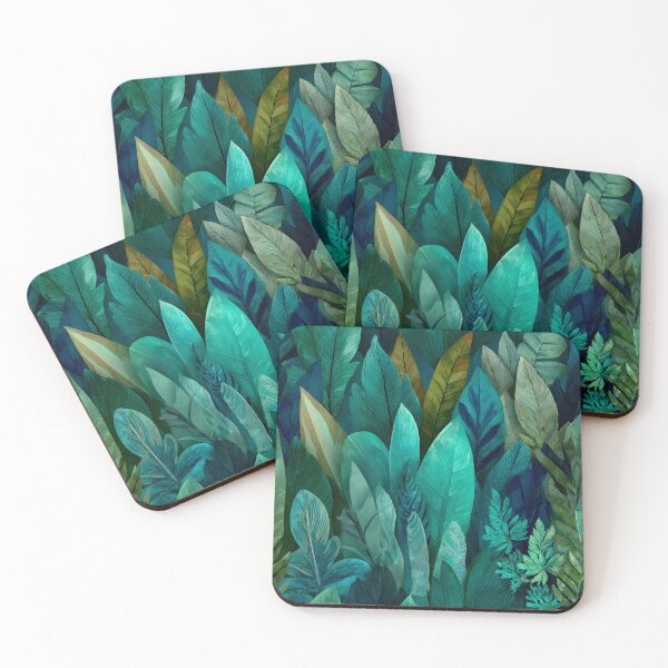 Item preview, Estampado floral tropical azul y verde azulado designed and sold by dcrc.