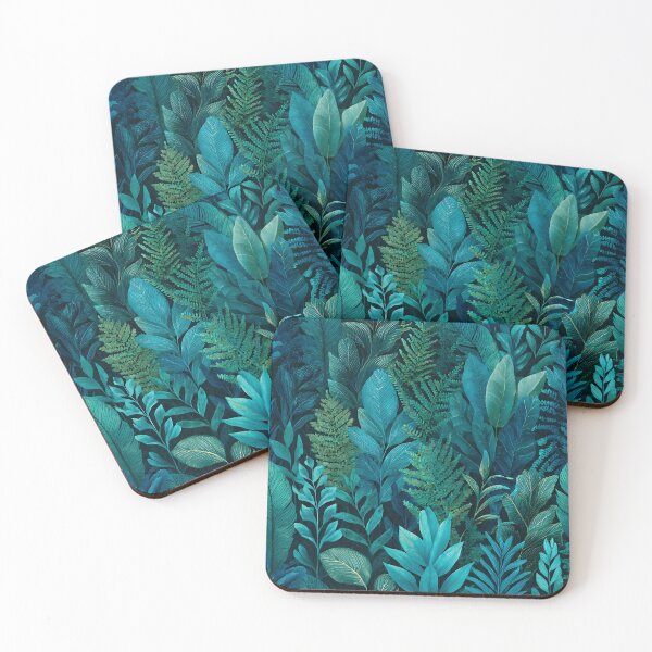 Item preview, Estampado floral tropical azul y verde azulado designed and sold by dcrc.