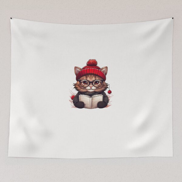Item preview, Smart Black Cat Reading Magic Book designed and sold by MOHITSALVI.