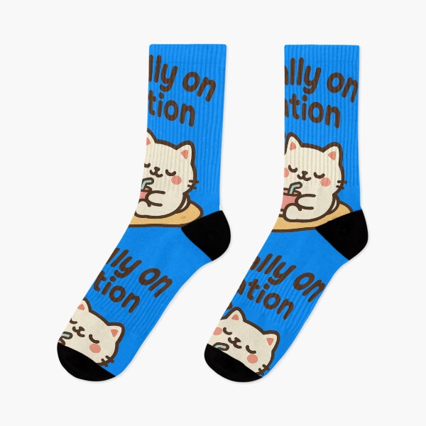 Item preview, Mentally On Vacation Cute Cat Relaxing Graphic designed and sold by Redblackman.