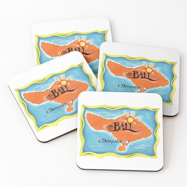 Item preview, Watercolour illustration of map of Bali designed and sold by Dani Vittz.