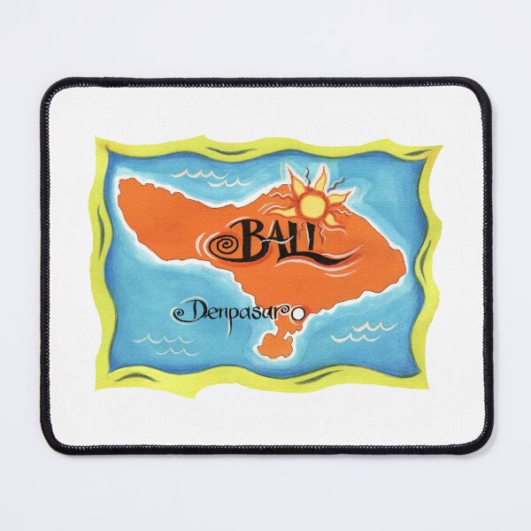 Item preview, Watercolour illustration of map of Bali designed and sold by Dani Vittz.