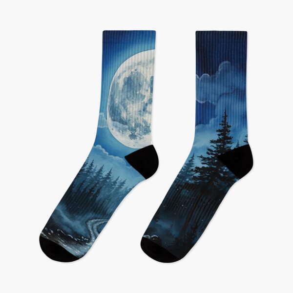 Item preview, Beautiful Full Moon Dark Forest Road At Night designed and sold by scicilysimonee.