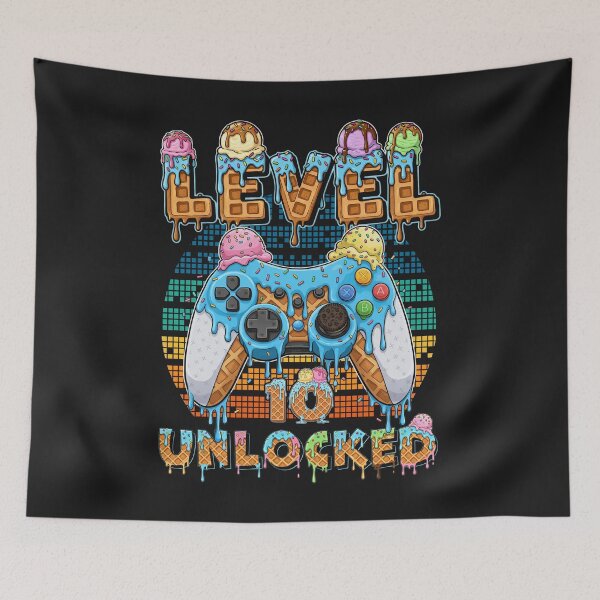 Item preview, Level 10 Unlocked Gamer Birthday Tee designed and sold by LarryMBrown.