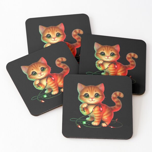 Item preview, Surprised Cat Christmas Lights  designed and sold by TalalosART.